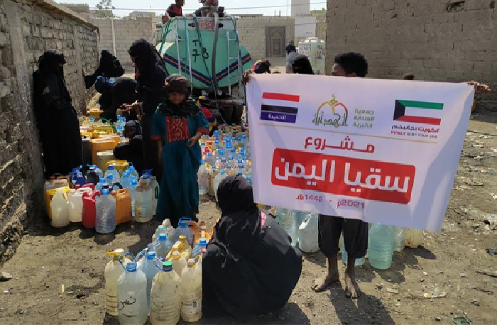 صورة تناكر الماء في اليمن بإسم مجموعة الكوثر 5